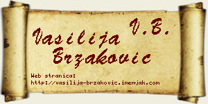 Vasilija Brzaković vizit kartica
